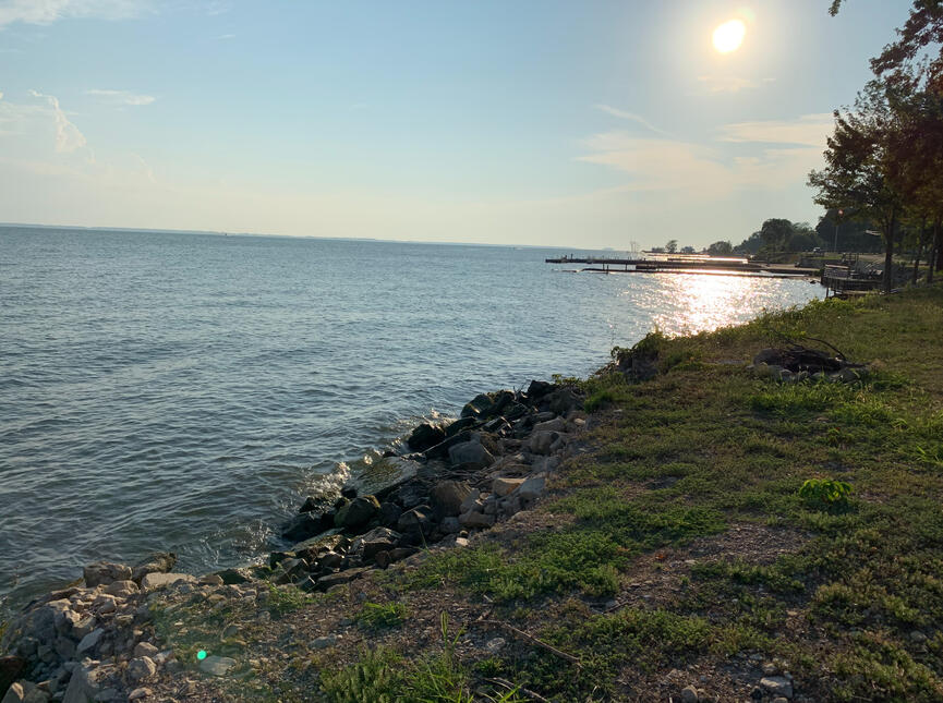 View from our lakeshore looking west
